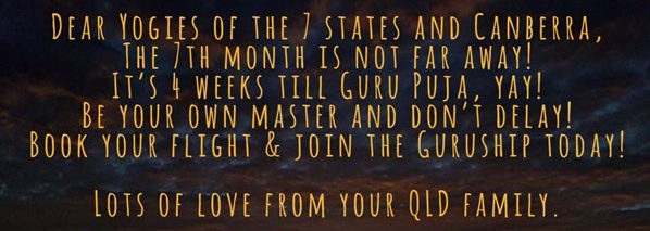 Queensland 21st National Guru Puja Invitation