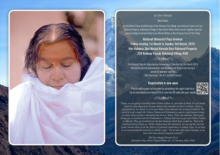 National Shivaratri Puja Seminar – Invitation • Registration • Food handling • Child protection • Weekend program