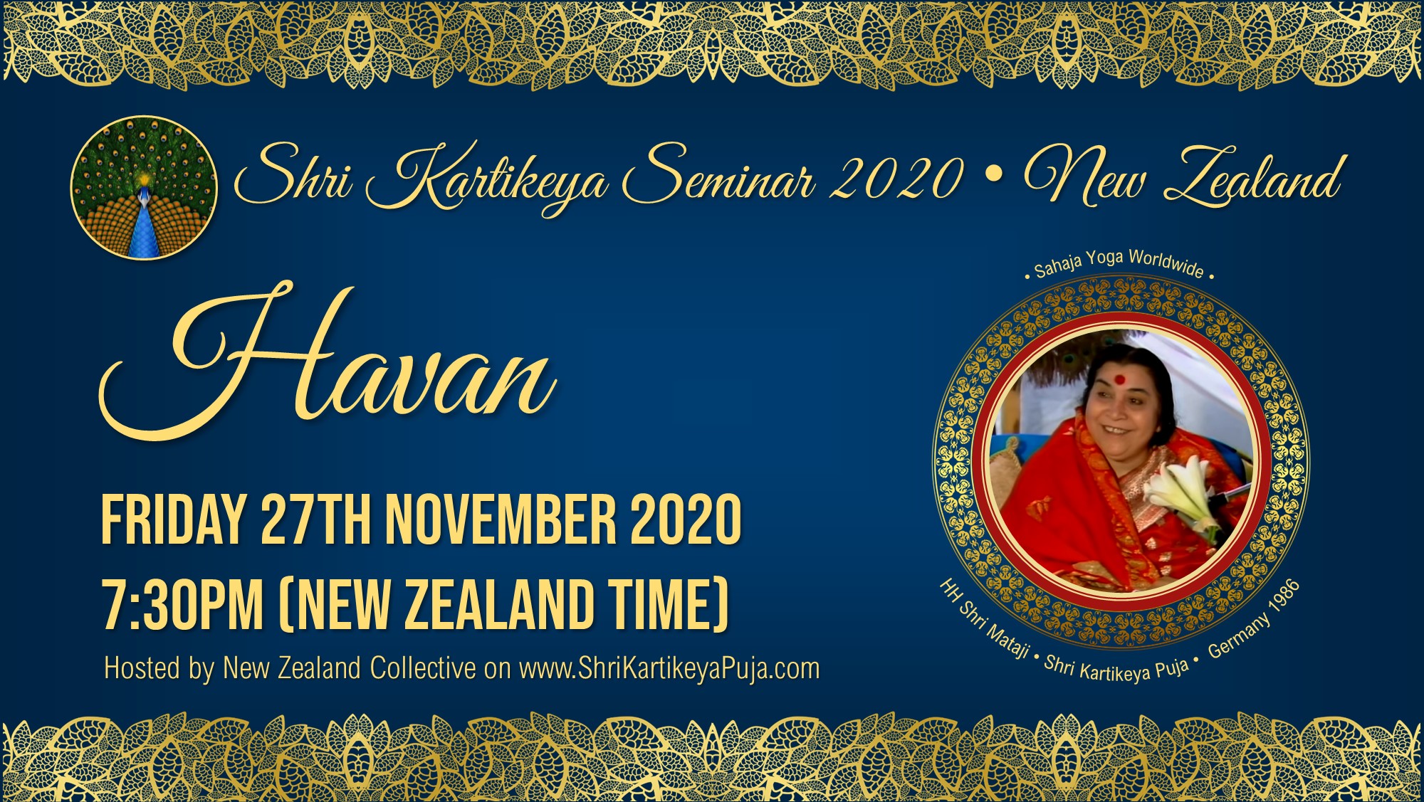 Havan & Evening music program Shri Kartikeya Seminar – Fri 27th Nov 2020