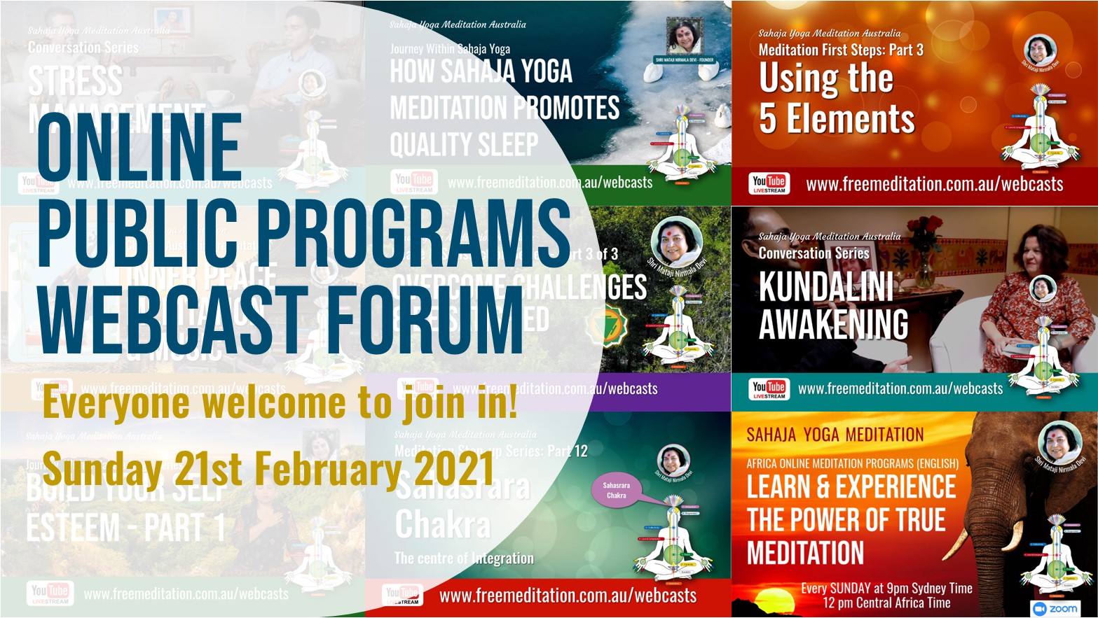 Online Public Programs Webcast Forum – Sunday 21st February 2021