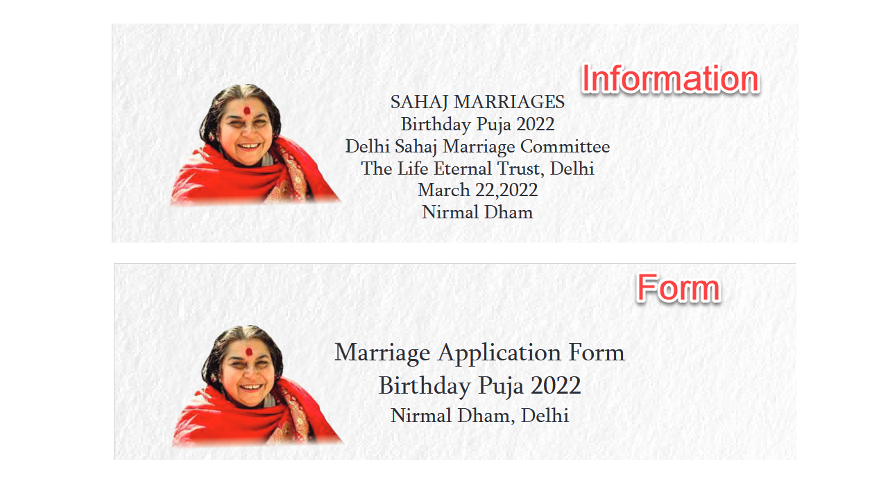 Delhi Sahaj Marriages 2022