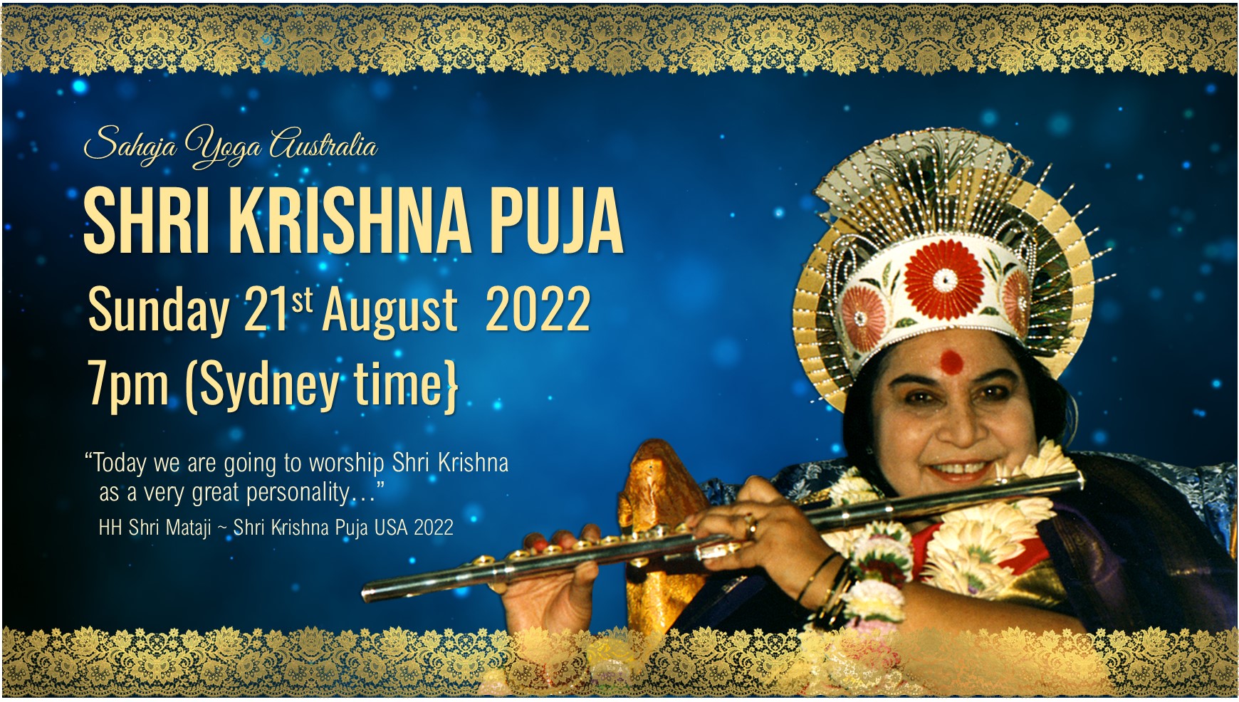 National Collective Program – Shri Krishna Puja, Sunday 21st August 2022