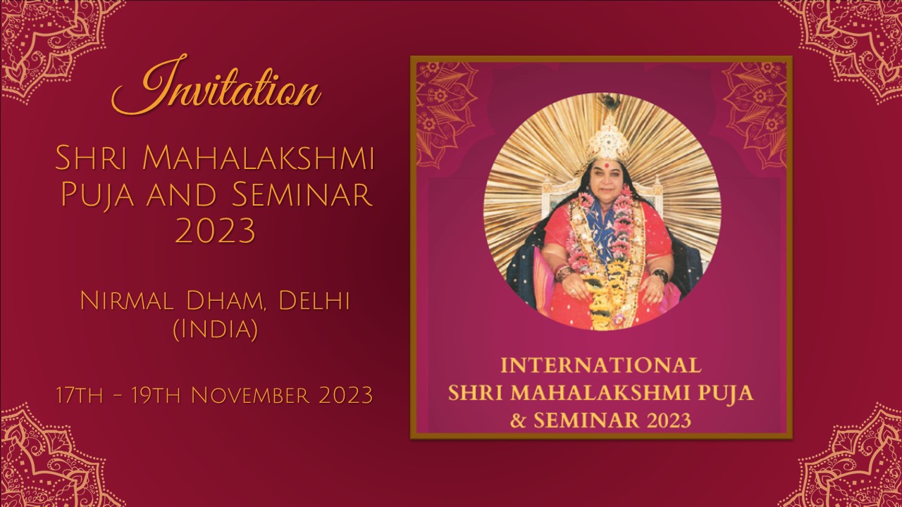 Shri Mahalakshmi Puja and Seminar – Nirmal Dham, Delhi Nov 2023