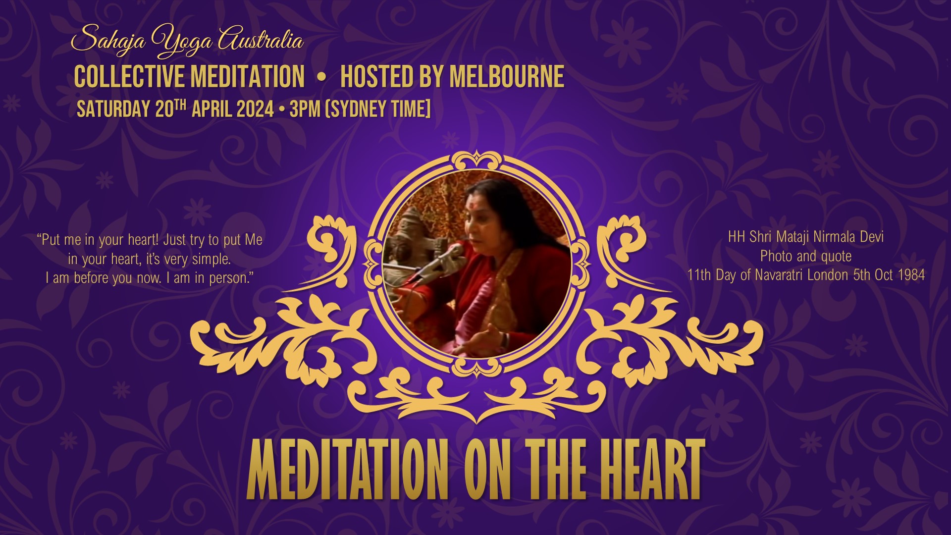 Collective Online Program – Meditation on the Heart , 20th  April 2024