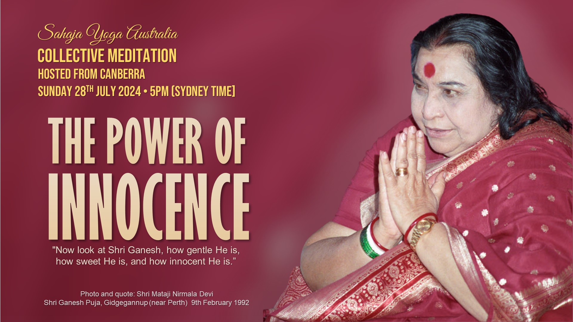 Collective Online Program – The Power of Innocence, 28th July 2024