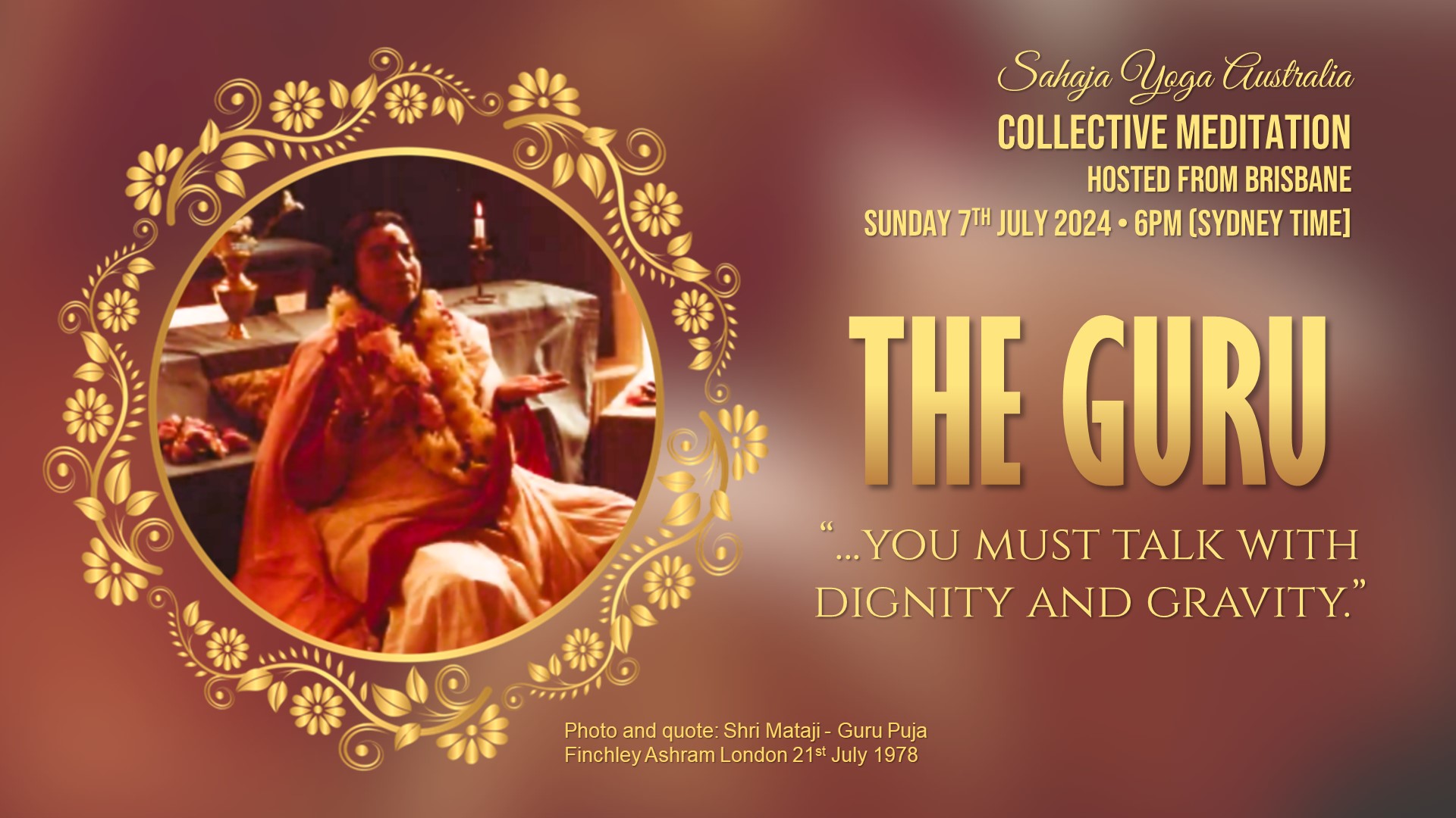 Collective Online Program –  The Guru: Dignity and Gravity, 7th July 2024
