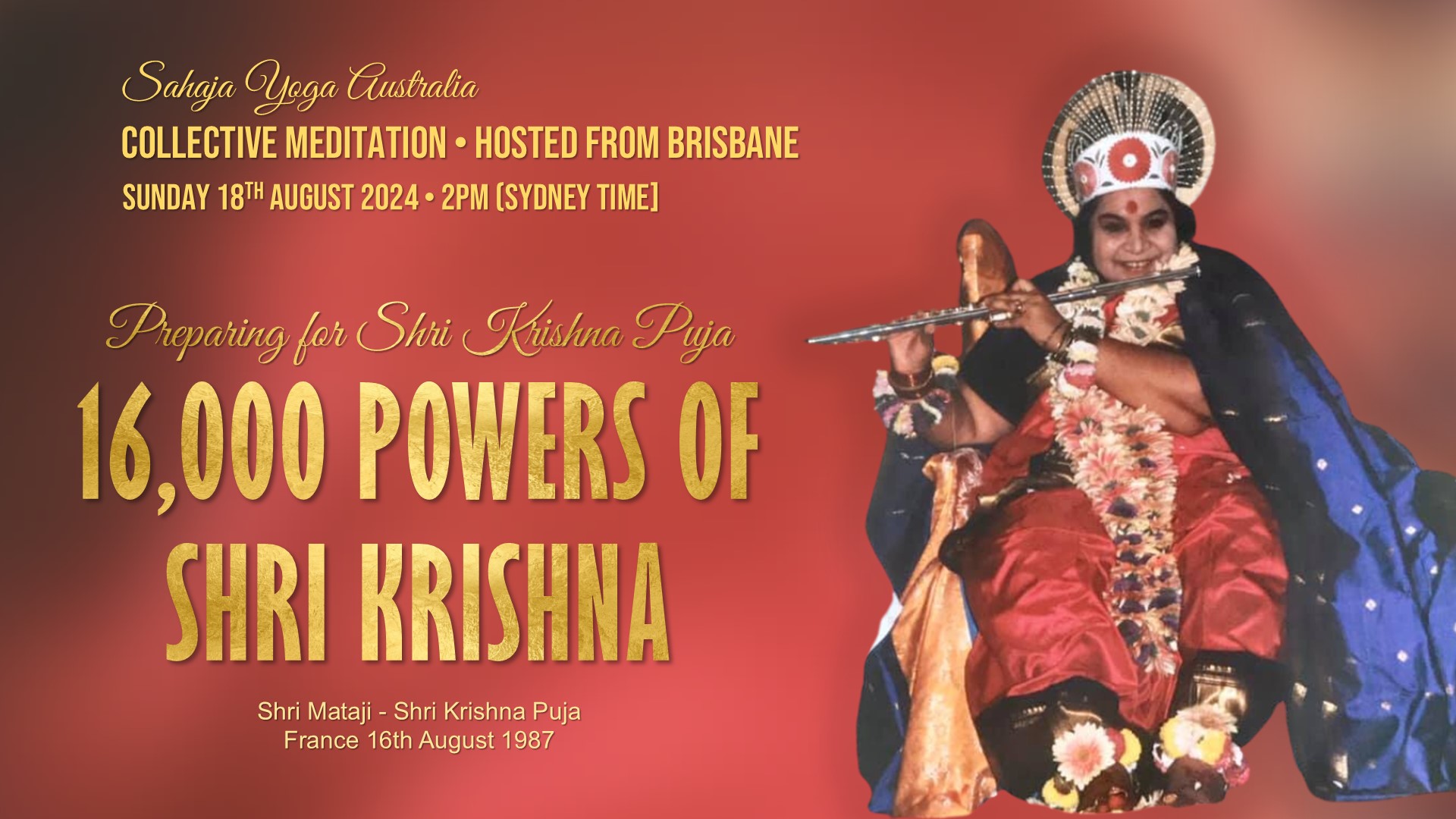 Collective Online Program – 16,000 Powers of Shri Krishna, 18th August 2024