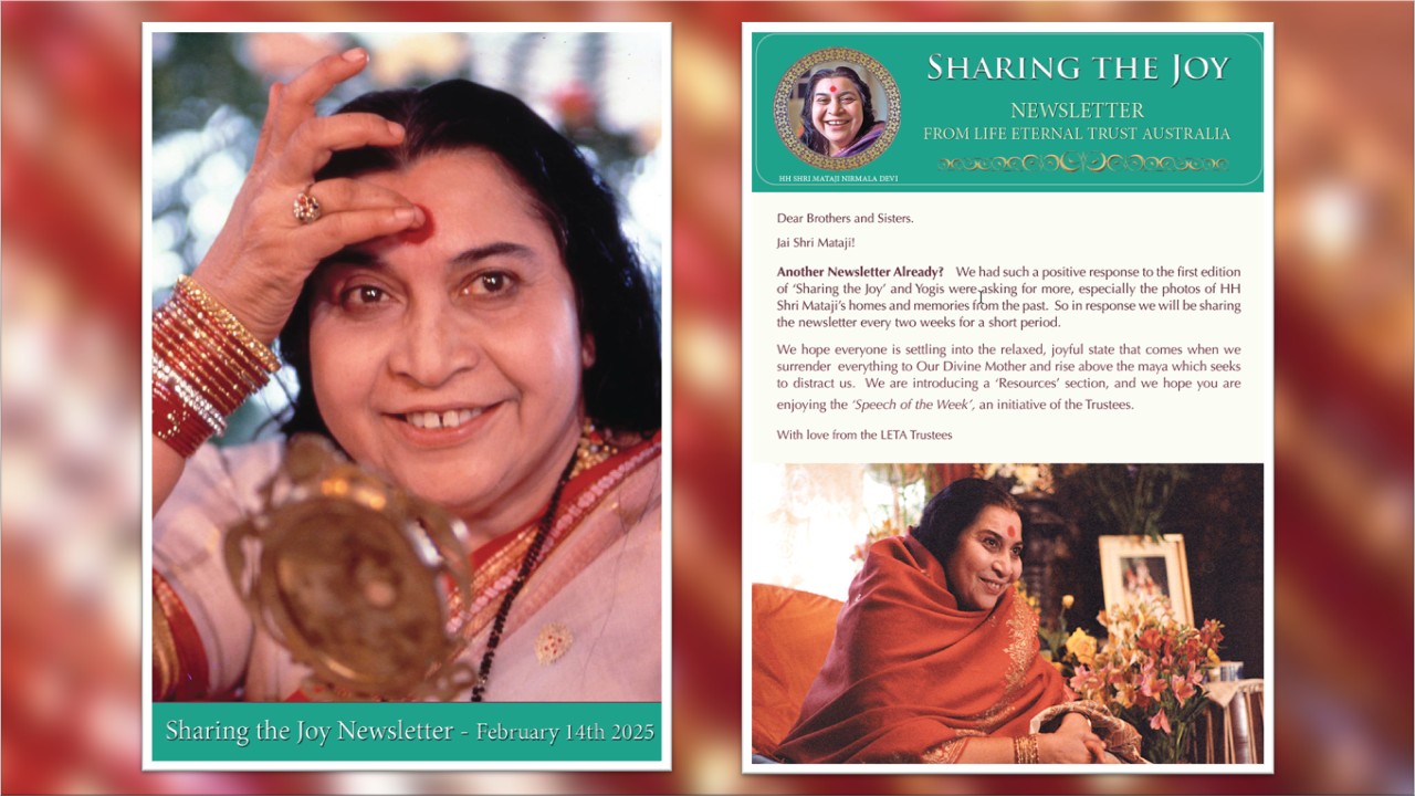‘Sharing the Joy’ Newsletter – 14th Feb 2025