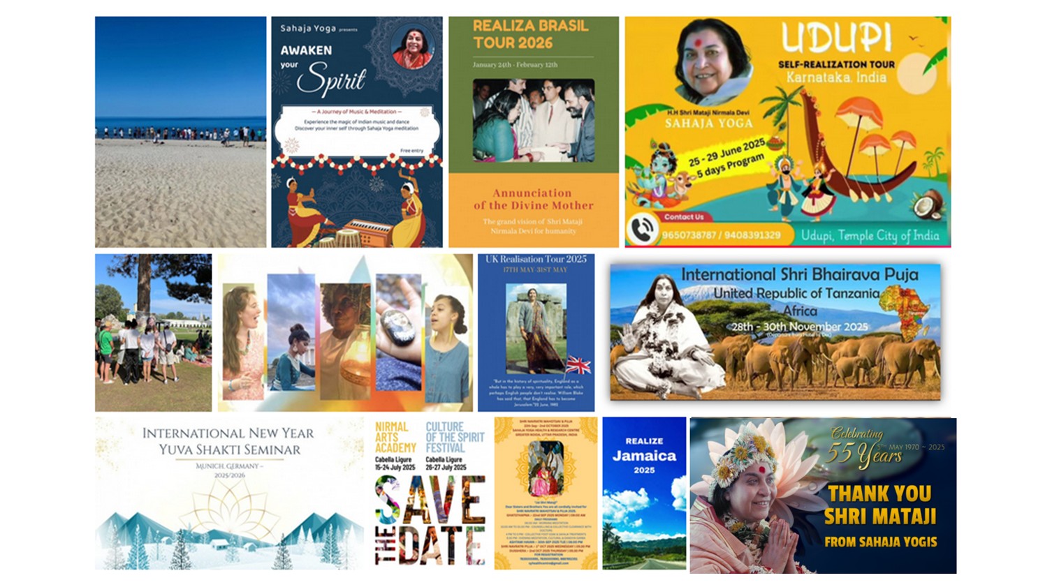 Global Self Realisation Tours and Events: 2025 – 2026